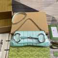 Gucci 764255 Gucci Horsebit Chain Medium Shoulder Bag Symphony blue - Default Title - View 1
