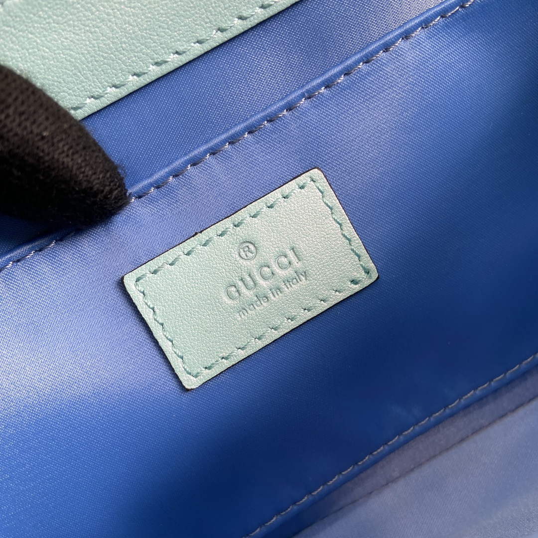 Gucci 764255 Gucci Horsebit Chain Medium Shoulder Bag Symphony blue