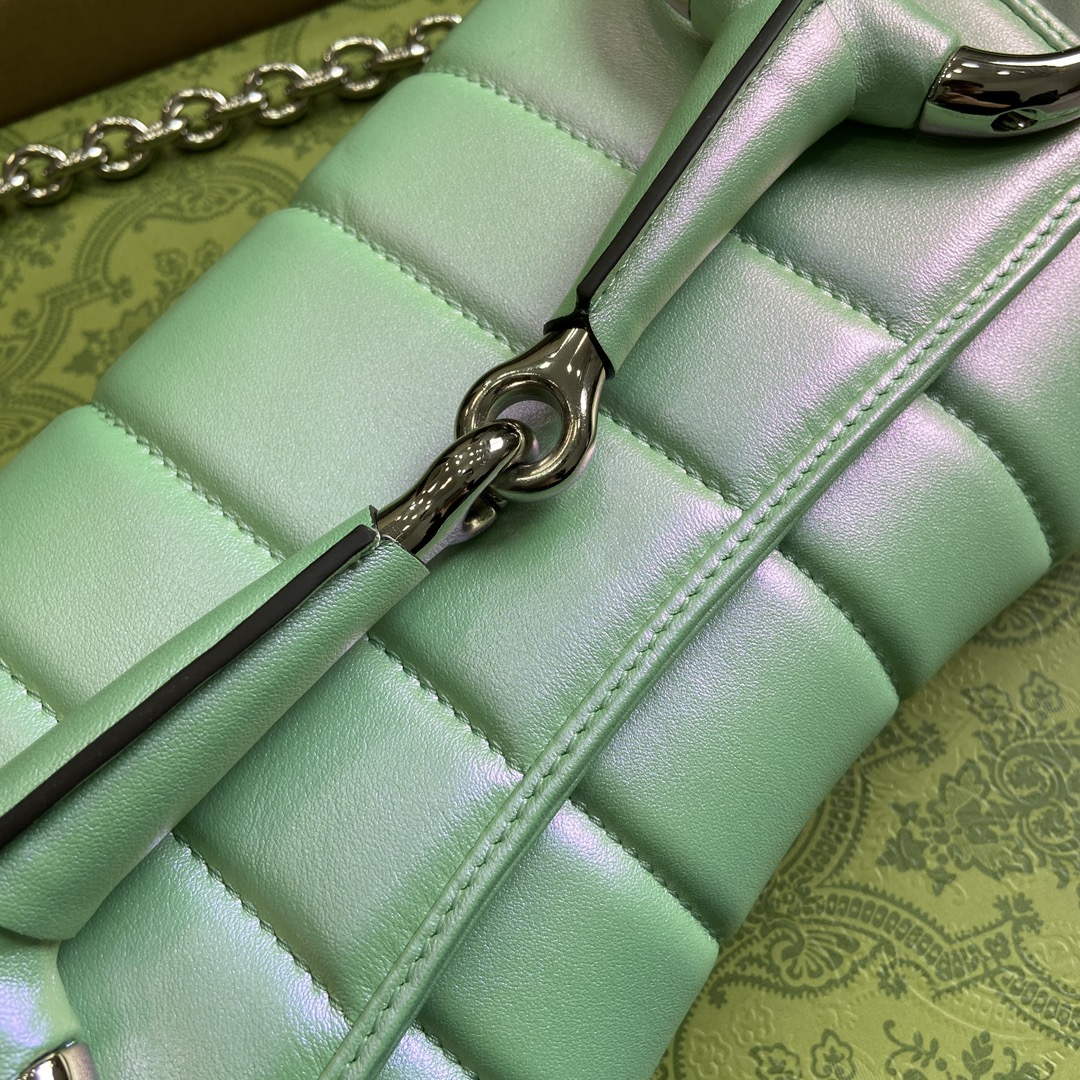 Gucci 764255 Gucci Horsebit Chain Medium Shoulder Bag Symphony green - Default Title - View 7