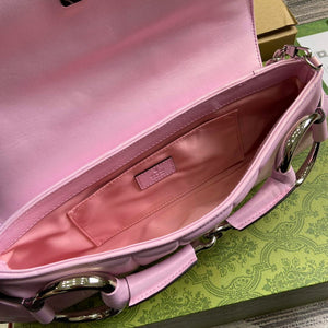 Gucci 764255 Gucci Horsebit Chain Medium Shoulder Bag Symphony powder - Default Title - View 8