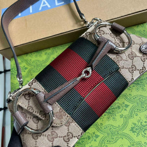 Gucci 764339 Gucci Horsebit Chain Small Shoulder Bag Brown - Default Title - View 5