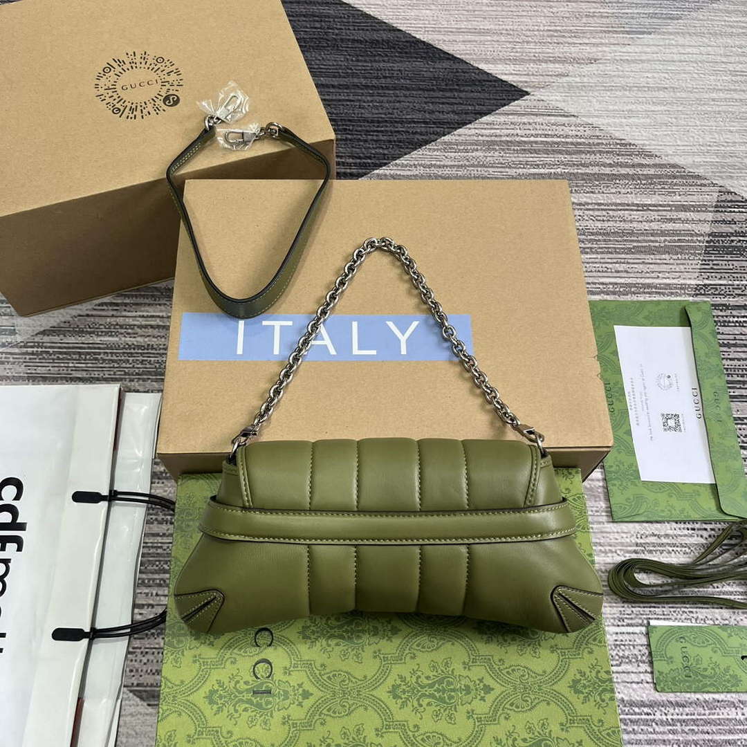 Gucci 764339 Gucci Horsebit Chain Small Shoulder Bag Green - Default Title - View 2
