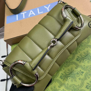 Gucci 764339 Gucci Horsebit Chain Small Shoulder Bag Green - Default Title - View 6