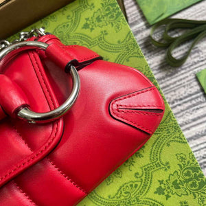 Gucci 764339 Gucci Horsebit Chain Small Shoulder Bag Red - Default Title - View 7