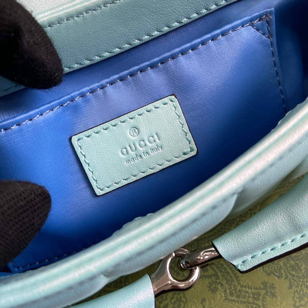 Gucci 764339 Gucci Horsebit Chain Small Shoulder Bag Symphony blue