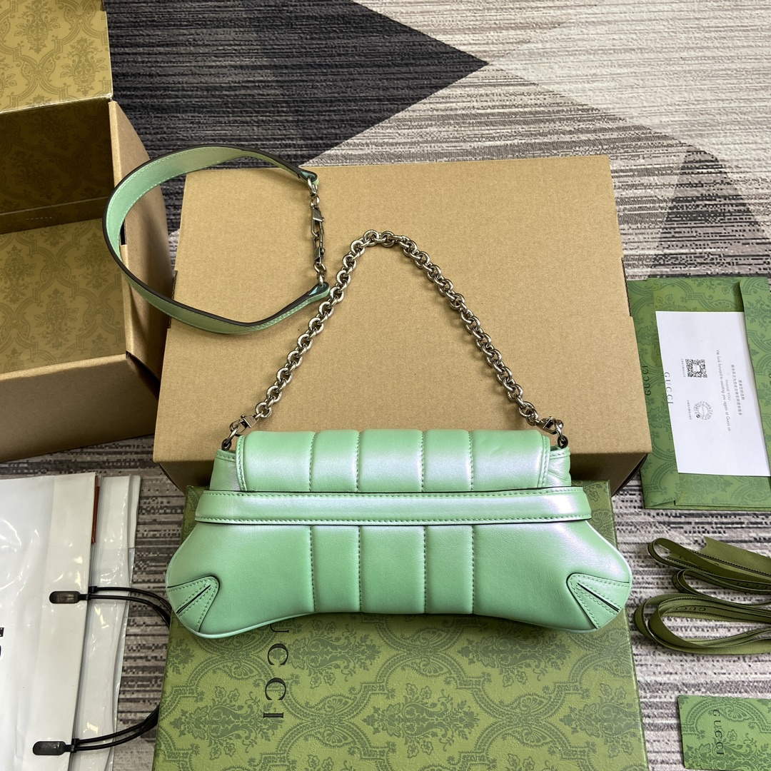 Gucci 764339 Gucci Horsebit Chain Small Shoulder Bag Symphony green - Default Title - View 2