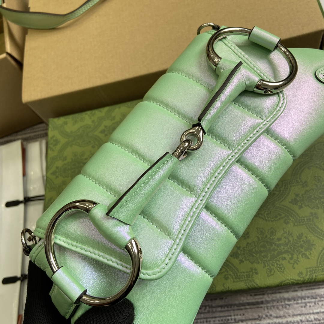 Gucci 764339 Gucci Horsebit Chain Small Shoulder Bag Symphony green - Default Title - View 6
