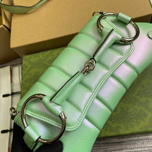 Gucci 764339 Gucci Horsebit Chain Small Shoulder Bag Symphony green - Default Title - View 6