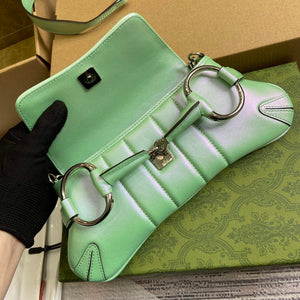 Gucci 764339 Gucci Horsebit Chain Small Shoulder Bag Symphony green - Default Title - View 7