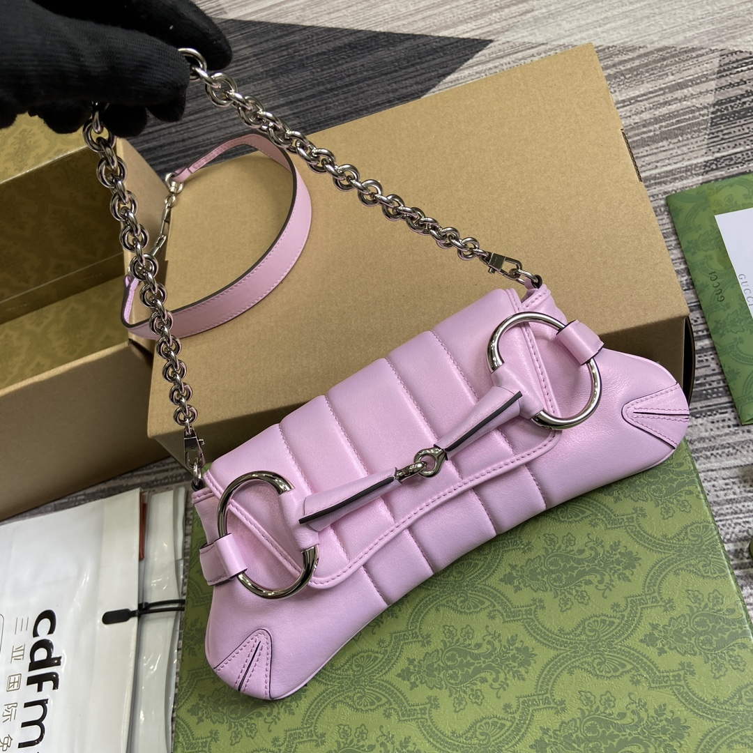 Gucci 764339 Gucci Horsebit Chain Small Shoulder Bag Symphony powder - Default Title - View 4