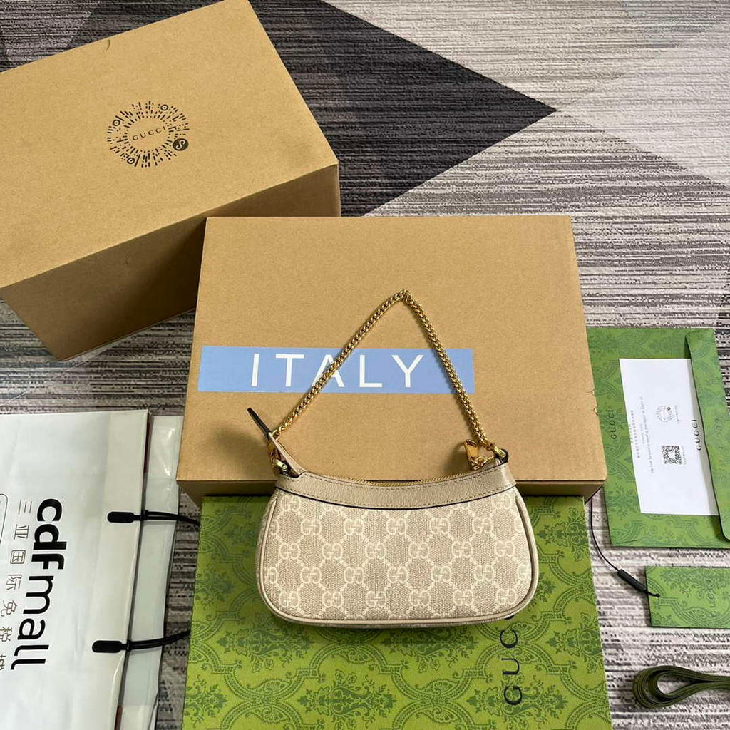 Gucci 764960 Ophidia Mini Bag Beige