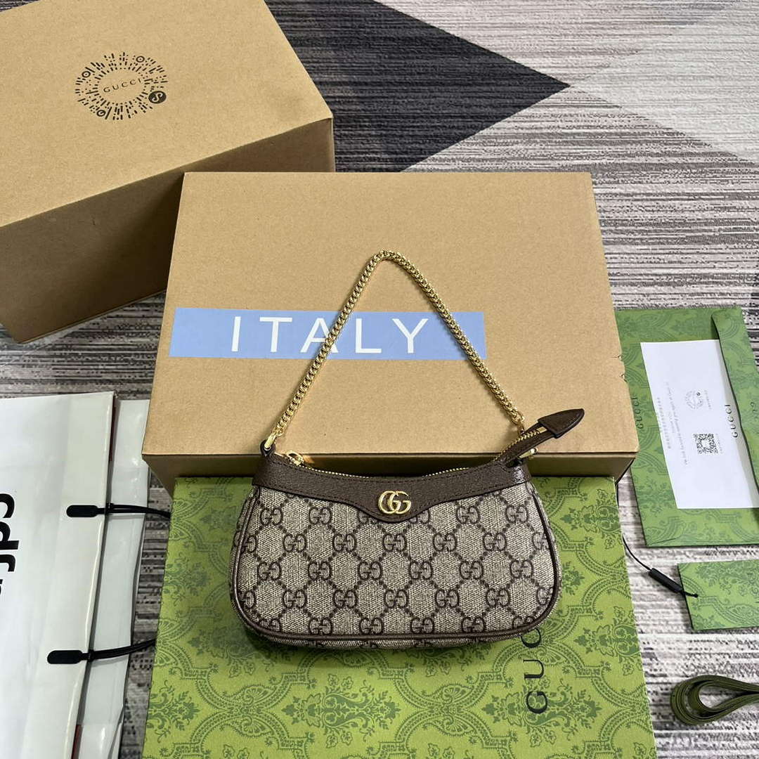 Gucci 764960 Ophidia Mini Bag Brown - Default Title - View 1