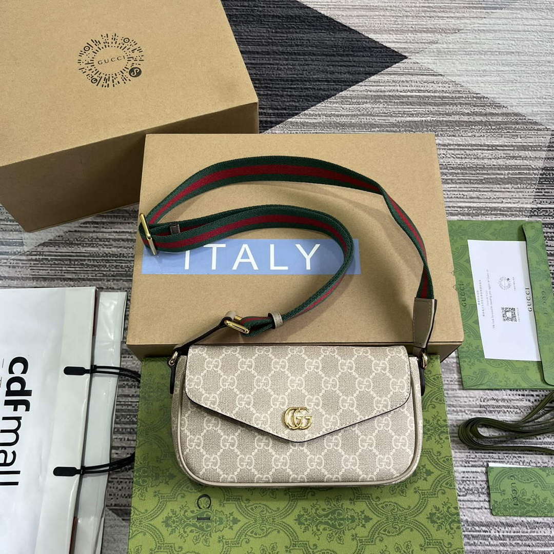 Gucci 764961 Ophidia Mini Bag Oatmeal - Default Title - View 1