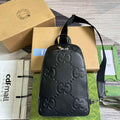 Gucci 766937 Jumbo GG Crossbody Bag Black - Default Title - View 1