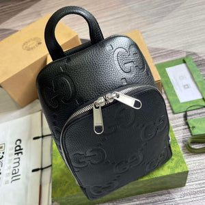 Gucci 766937 Jumbo GG Crossbody Bag Black - Default Title - View 5
