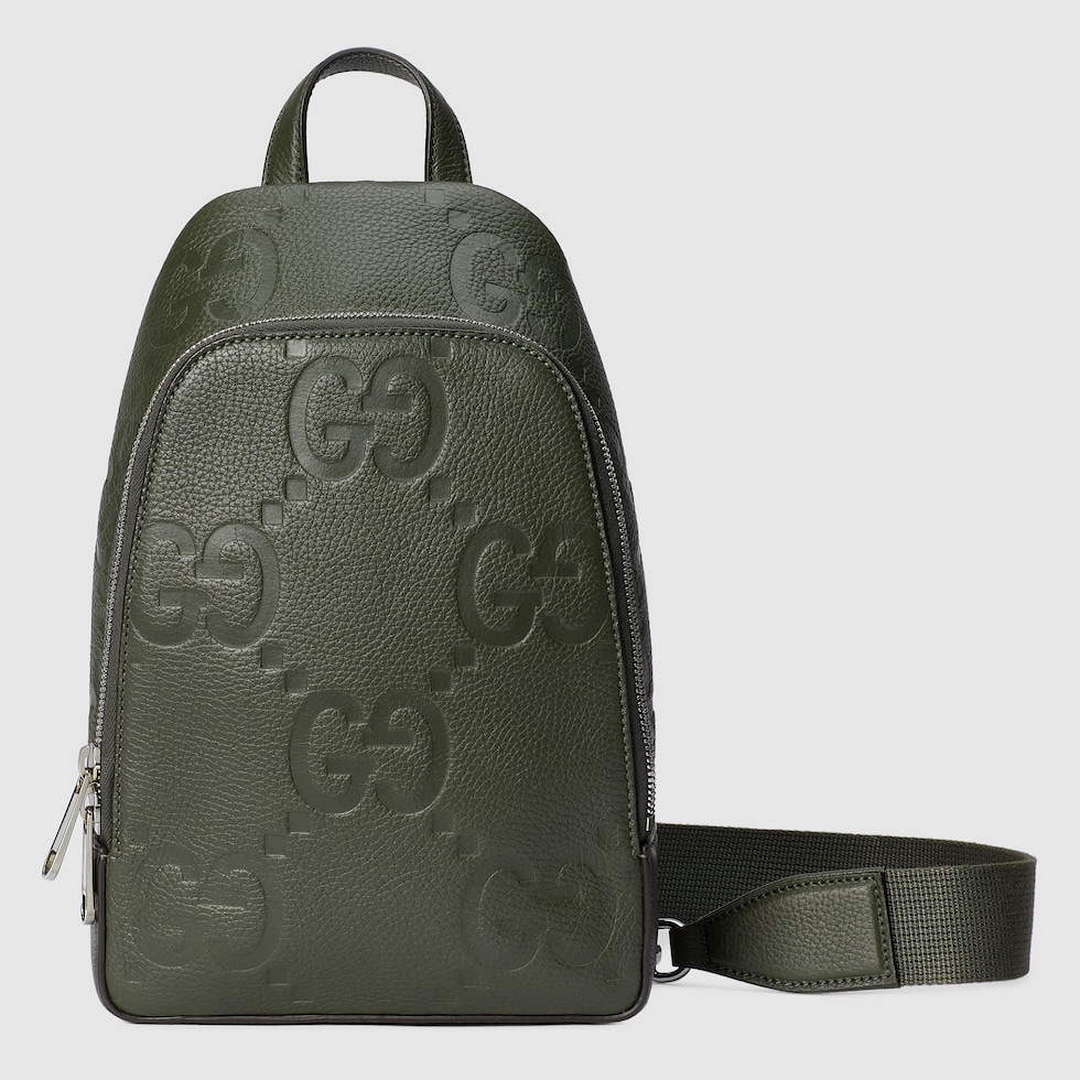 Gucci 766937 Jumbo GG Crossbody Bag Dark green - Default Title - View 1