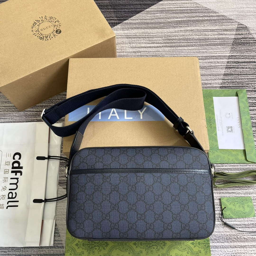Gucci 767190 Ophidia Medium Messenger Bag Black - Default Title - View 2