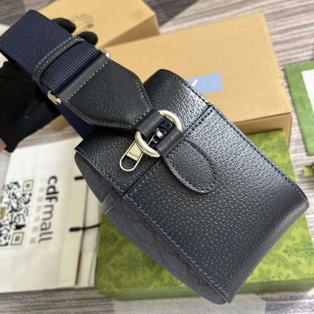 Gucci 767190 Ophidia Medium Messenger Bag Black - Default Title - View 3