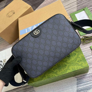 Gucci 767190 Ophidia Medium Messenger Bag Black - Default Title - View 4