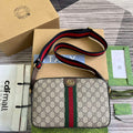 Gucci 767190 Ophidia Medium Messenger Bag Brown - Default Title - View 1