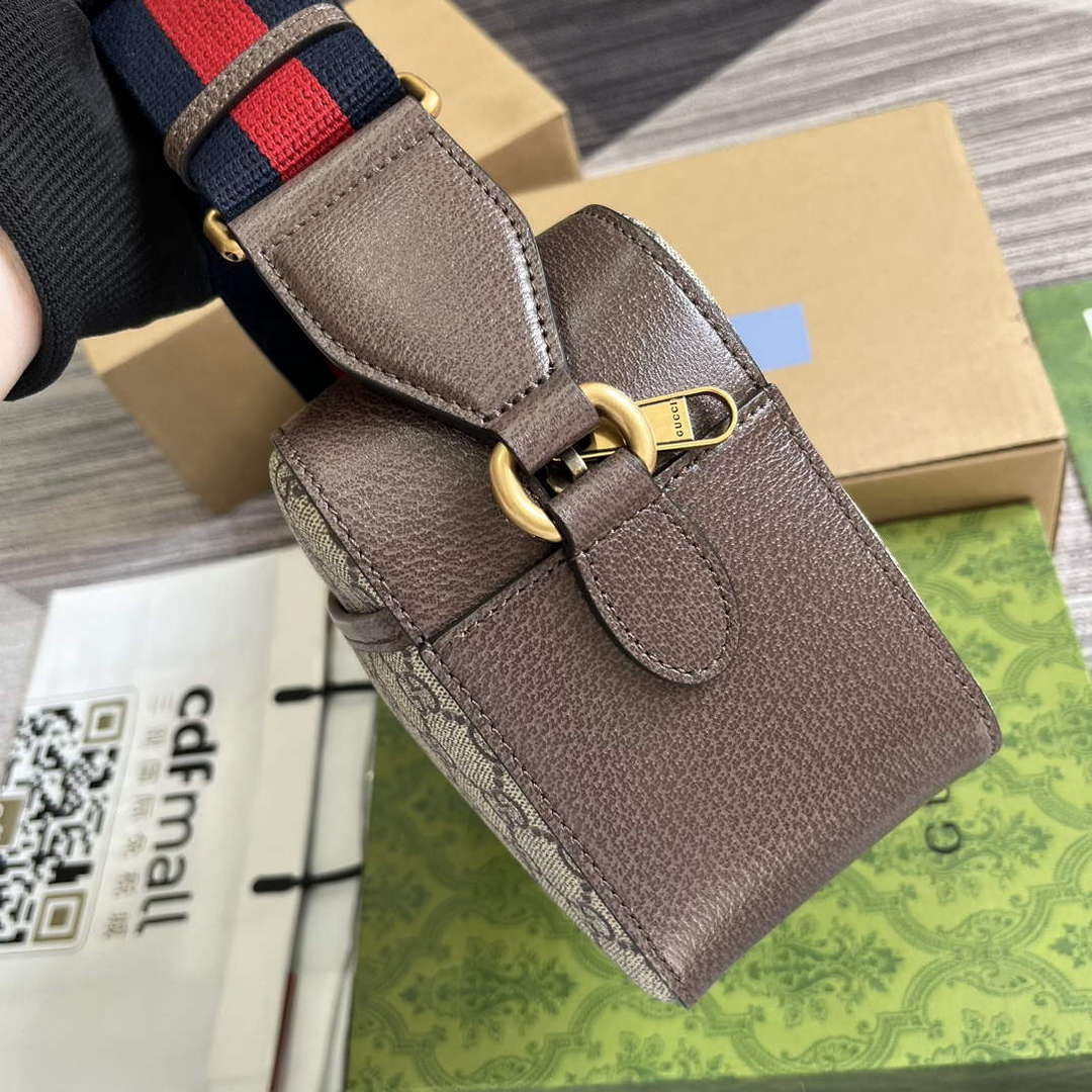 Gucci 767190 Ophidia Medium Messenger Bag Brown