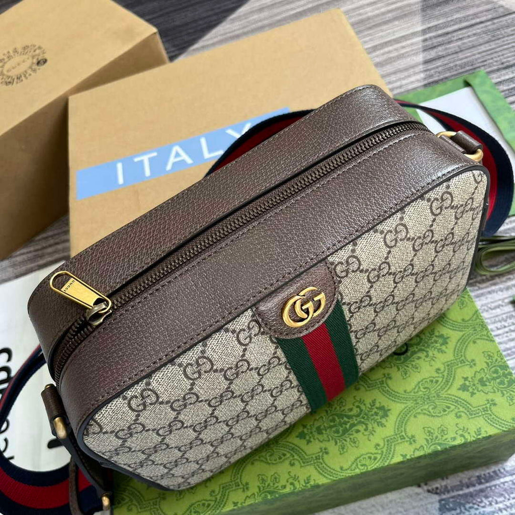 Gucci 767190 Ophidia Medium Messenger Bag Brown
