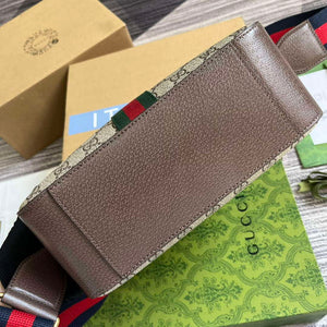Gucci 767190 Ophidia Medium Messenger Bag Brown - Default Title - View 7