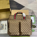 Gucci 768116 Original GG Diaper Bag Brown - Default Title - View 1