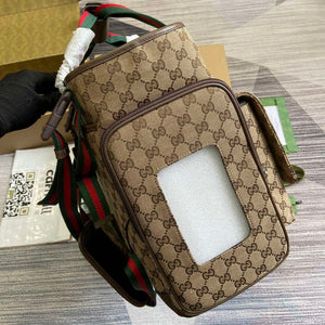 Gucci 768116 Original GG Diaper Bag Brown - Default Title - View 3