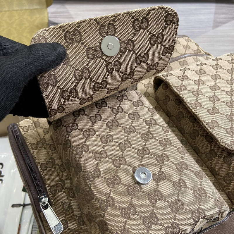 Gucci 768116 Original GG Diaper Bag Brown