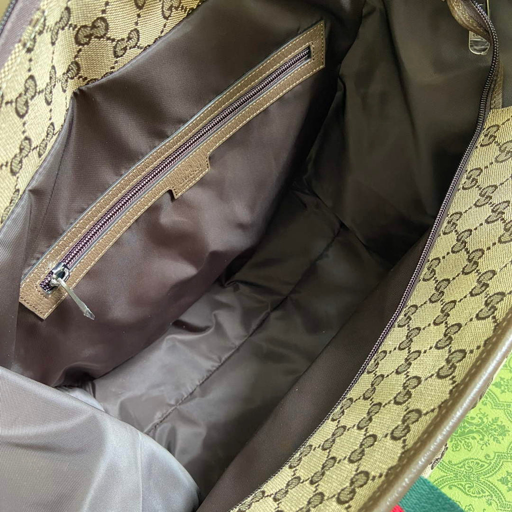 Gucci 768116 Original GG Diaper Bag Brown
