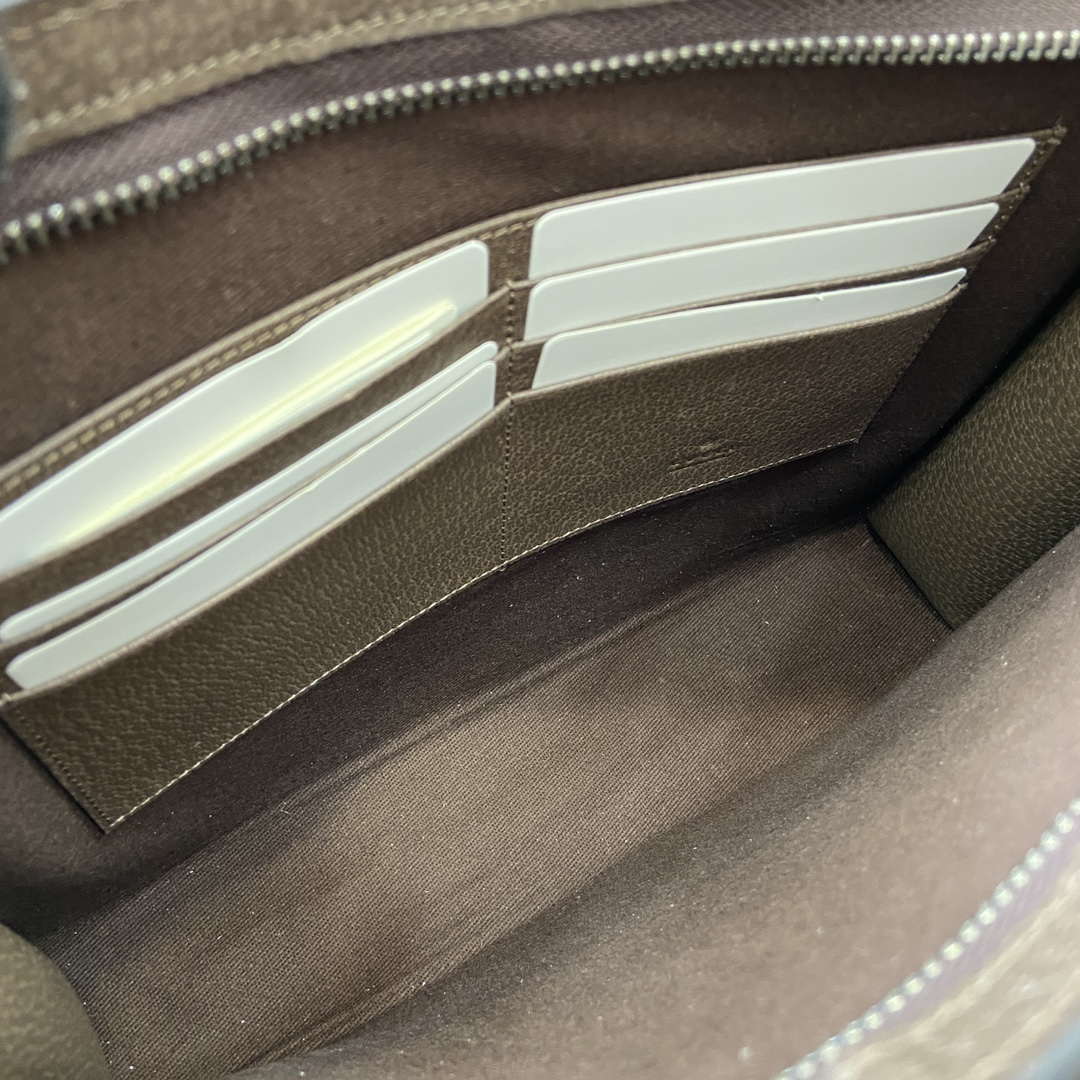 Gucci 768255 GG pouch with GG detail Dark Gray