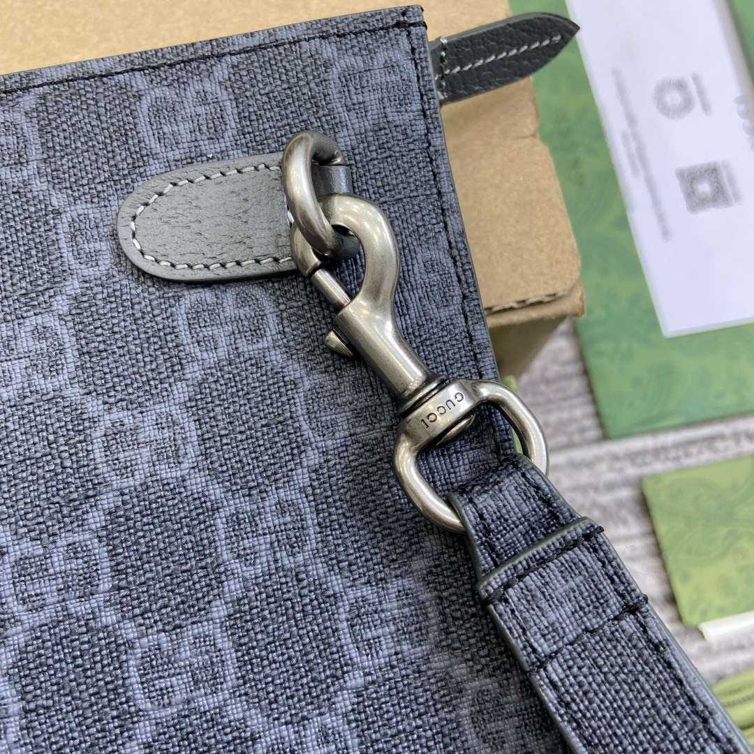 Gucci 768255 GG pouch with GG detail Black - Default Title - View 3