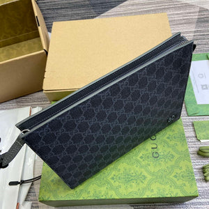 Gucci 768255 GG pouch with GG detail Black - Default Title - View 5