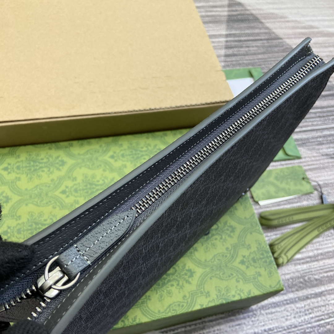 Gucci 768255 GG pouch with GG detail Black