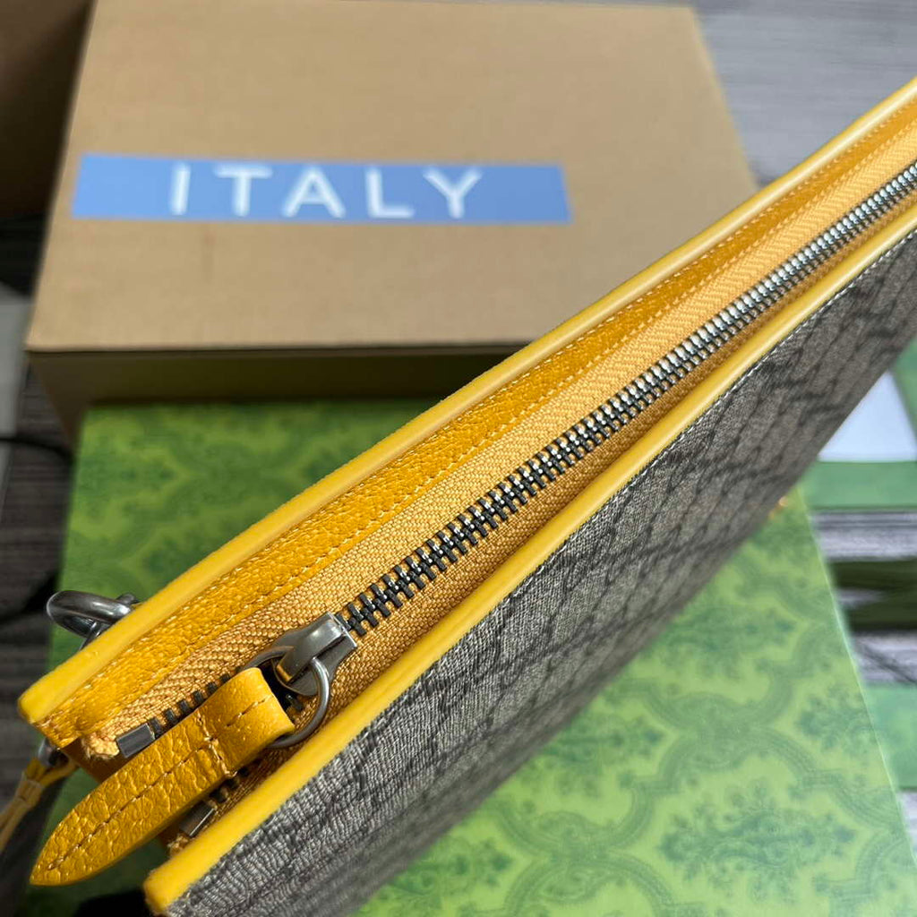 Gucci 768255 GG pouch with GG detail Yellow