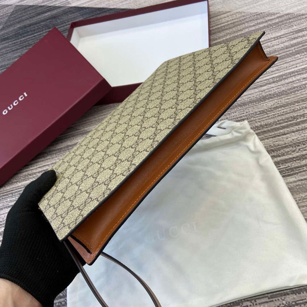 Gucci 768255 GG pouch with GG detail Beige