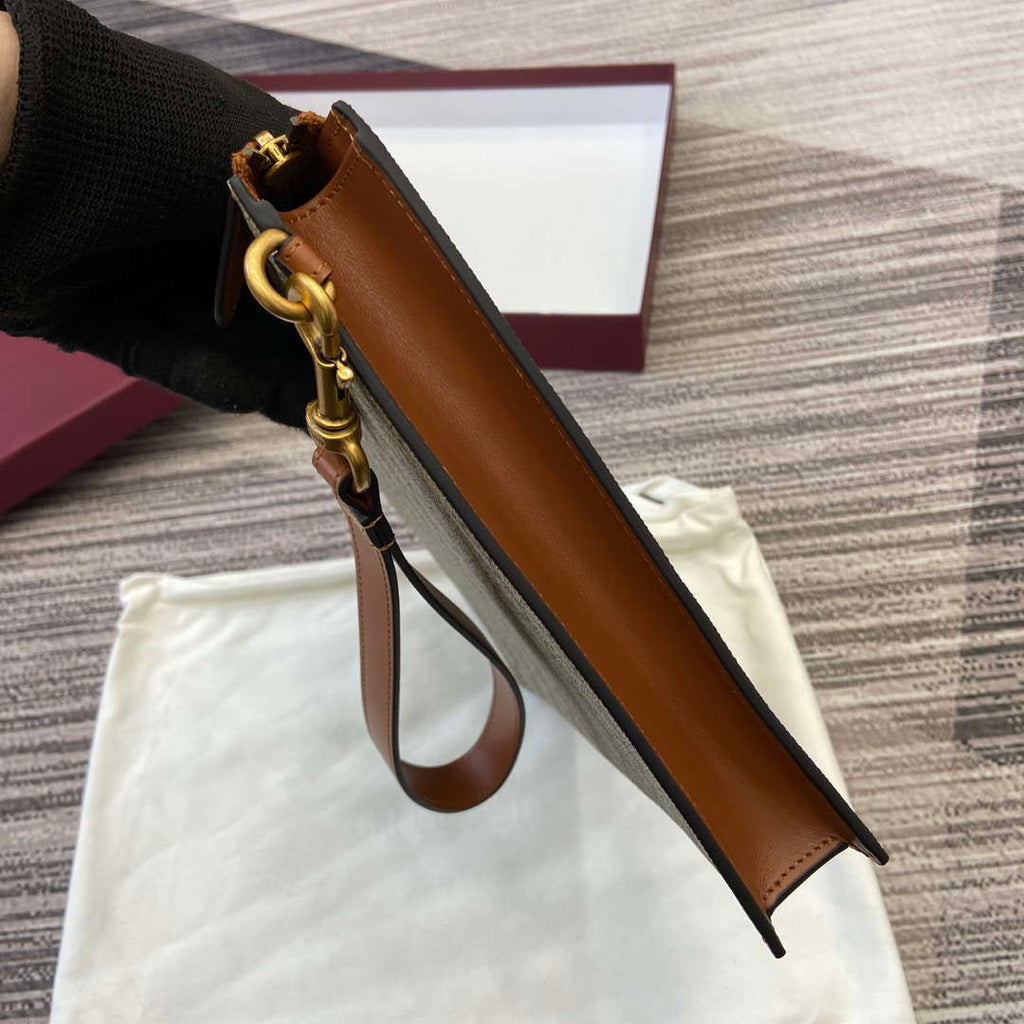 Gucci 768255 GG pouch with GG detail Beige