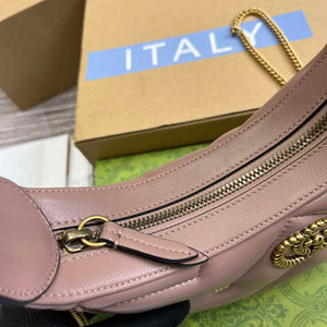 Gucci 770983 GG Marmont Half Moon Shaped Mini Bag Light pink - Default Title - View 6