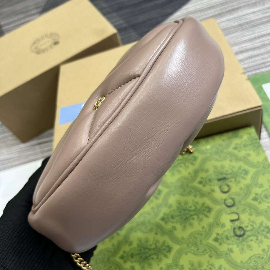 Gucci 770983 GG Marmont Half Moon Shaped Mini Bag Light pink - Default Title - View 8