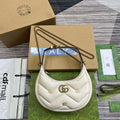 Gucci 770983 GG Marmont Half Moon Shaped Mini Bag White - Default Title - View 1