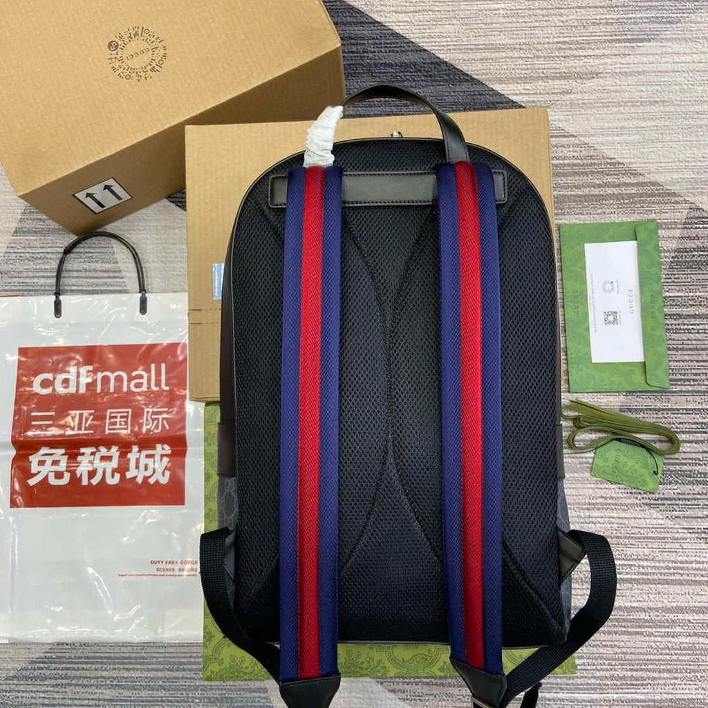 Gucci 771158 GG Supreme Canvas Backpack Black