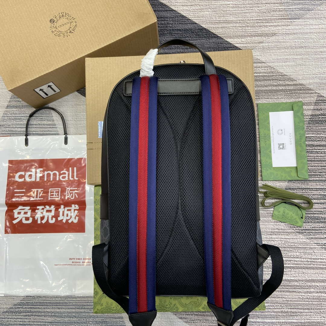 Gucci 771158 GG Supreme Canvas Backpack Black