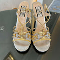 Gucci 771596 Women's High Heel Sandals Fashion Shoes G53215 - Euro 35=US 4 - View 1