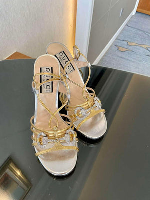 Gucci 771596 Women's High Heel Sandals Fashion Shoes G53215 - Euro 35=US 4 - View 2