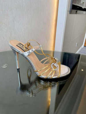 Gucci 771596 Women's High Heel Sandals Fashion Shoes G53215 - Euro 35=US 4 - View 4