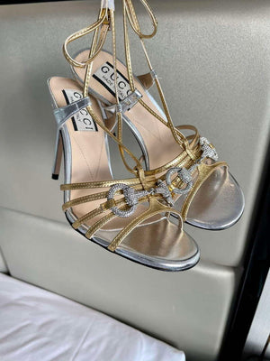 Gucci 771596 Women's High Heel Sandals Fashion Shoes G53215 - Euro 35=US 4 - View 6