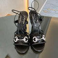 Gucci 771596 Women's High Heel Sandals Fashion Shoes G53216 - Euro 35=US 4 - View 1