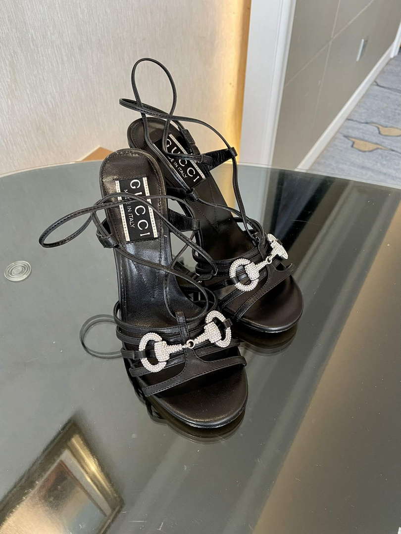 Gucci 771596 Women's High Heel Sandals Fashion Shoes G53216 - Euro 35=US 4 - View 2