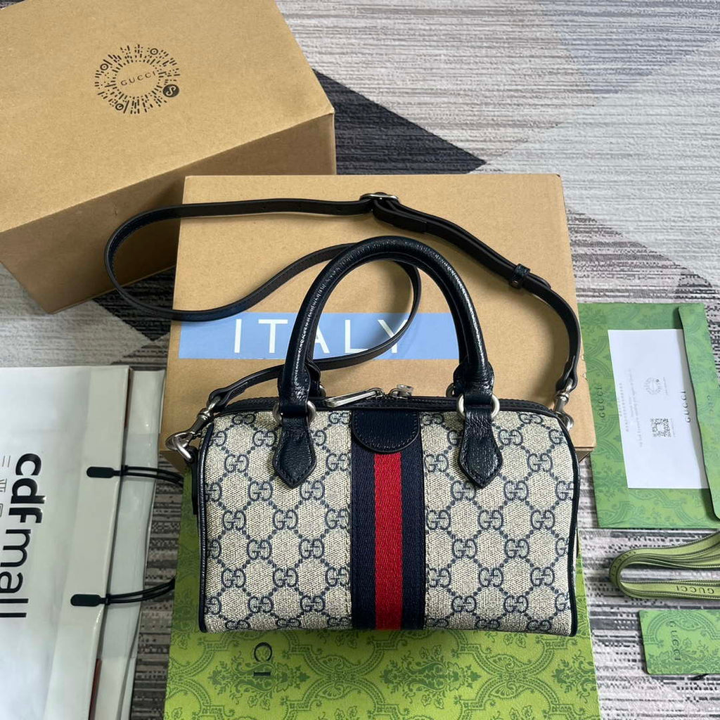 Gucci 772053 Gucci Ophidia GG Mini top handle bag Black